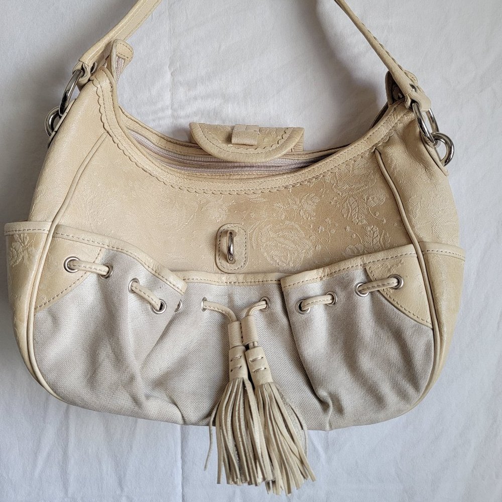 EILEEN WEST LEATHER ITALIAN GARDEN HANDBAG